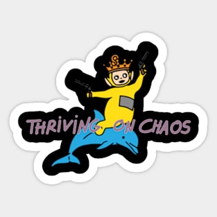 THRIVING ON CHAOS MEME FUNNY TELETUBBIES Sticker